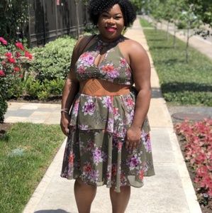 Torrid Green Chiffon Mini Dress NWT